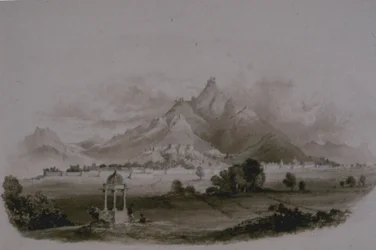 Saloombra（Salumbar、ウダイプール州）（紙に鉛筆とウォッシュ）